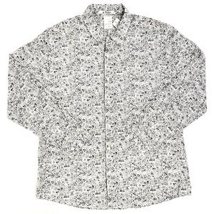 New Disney Parks Shirt Mens Large Disneyland Attractions Park Map Button Down